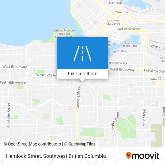 Hemlock Street map