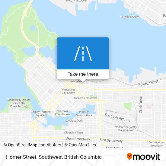 Homer Street map