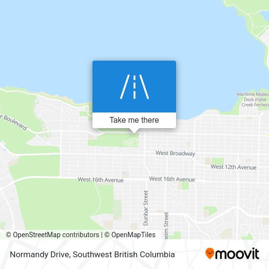 Normandy Drive map