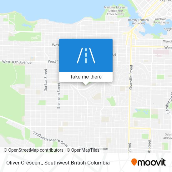 Oliver Crescent map