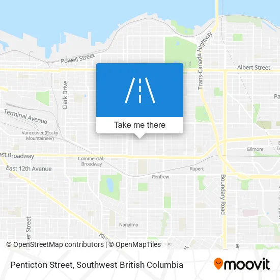 Directions To Penticton Bc How To Get To Penticton Street In Vancouver By Bus Or Skytrain?