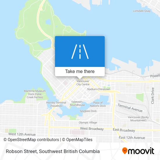 Robson Street map