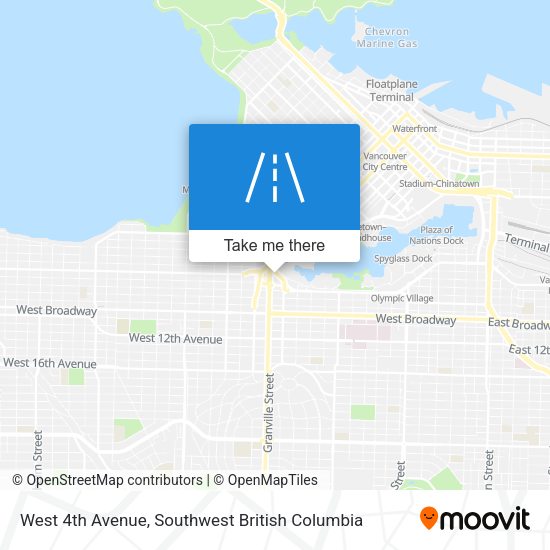 West 4th Avenue map