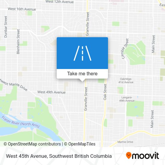West 45th Avenue map