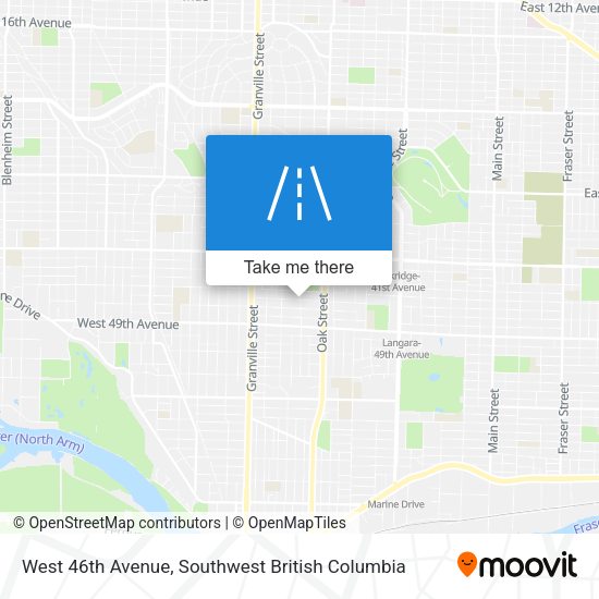 West 46th Avenue map