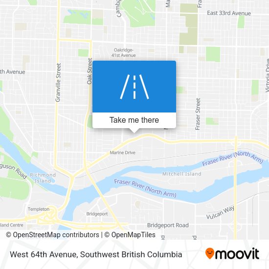 West 64th Avenue map