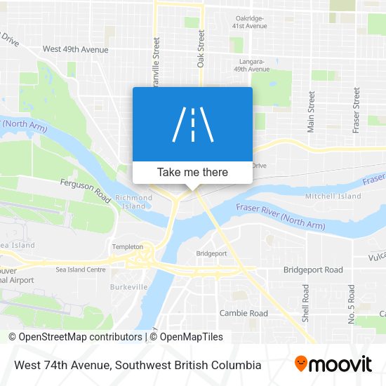 West 74th Avenue map