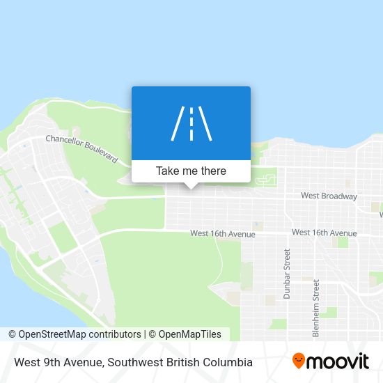 West 9th Avenue map