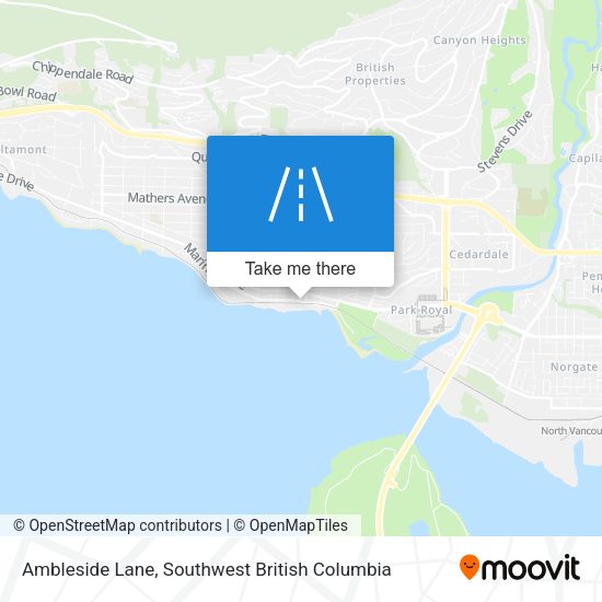 Ambleside Lane map