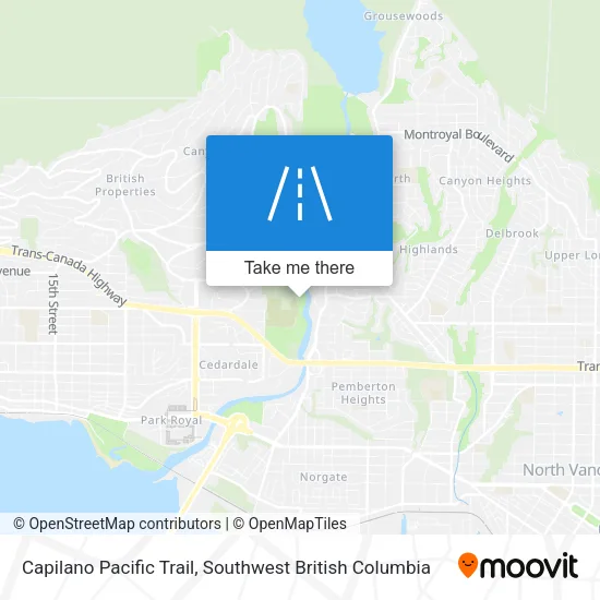 Capilano Pacific Trail map