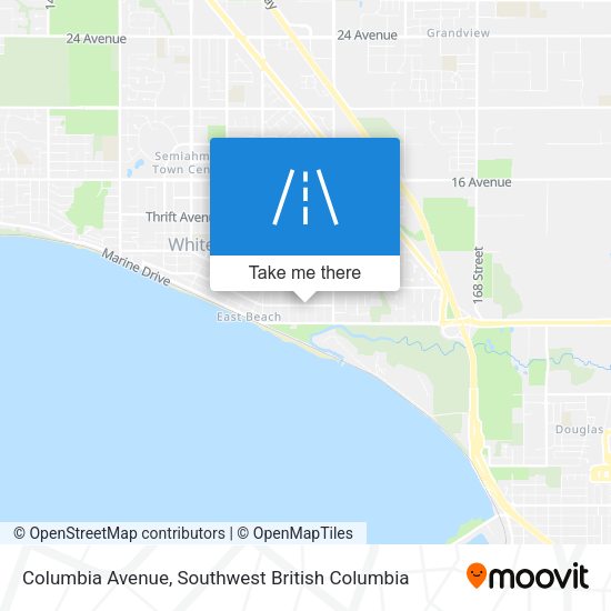 Columbia Avenue map