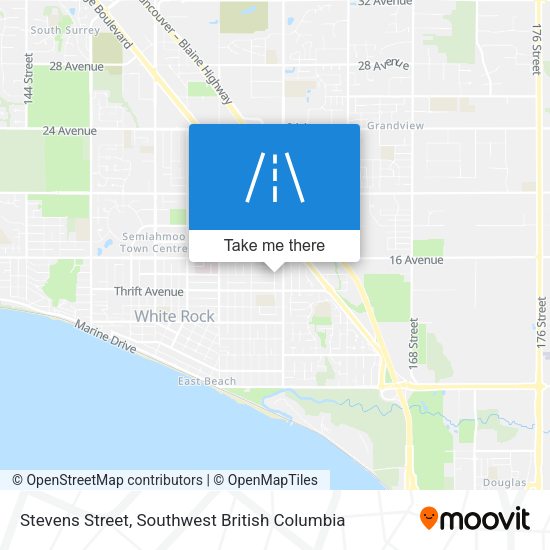 Stevens Street map