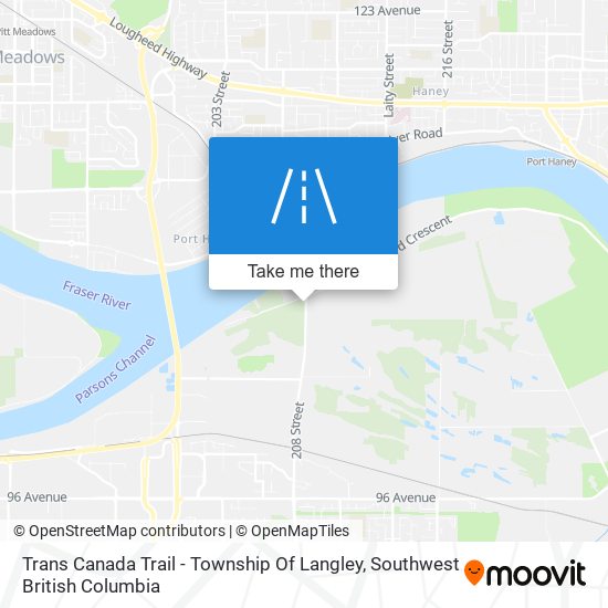 Trans Canada Trail - Township Of Langley map