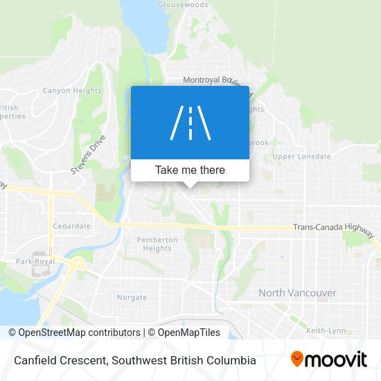 Canfield Crescent map