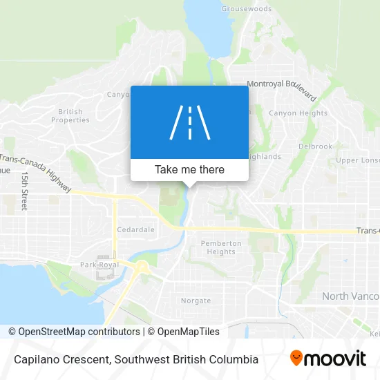 Capilano Crescent map