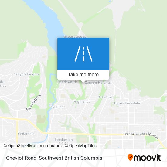 Cheviot Road map