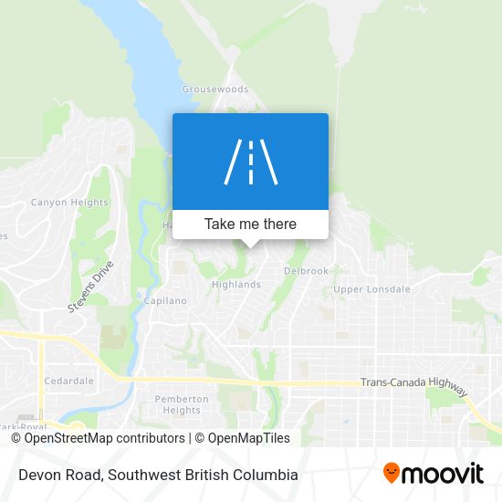 Devon Road map