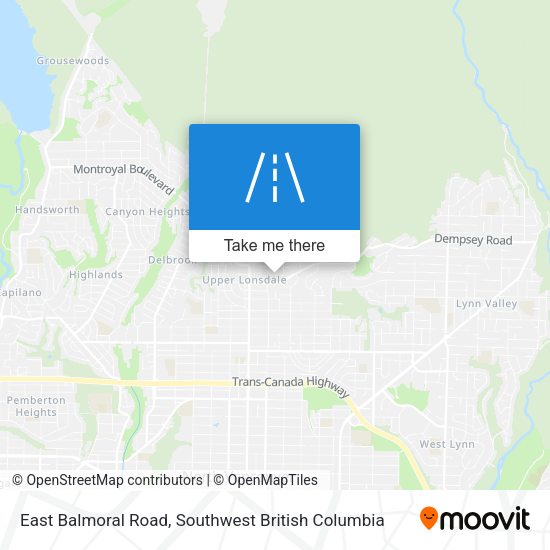 East Balmoral Road map
