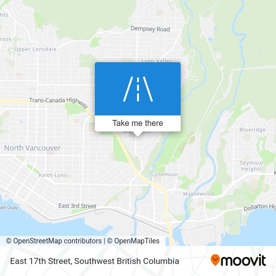 East 17th Street map