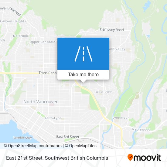 East 21st Street map