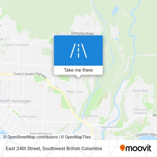 East 24th Street map