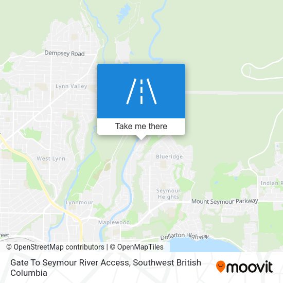 Gate To Seymour River Access map