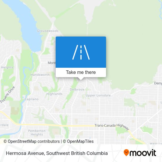 Hermosa Avenue map