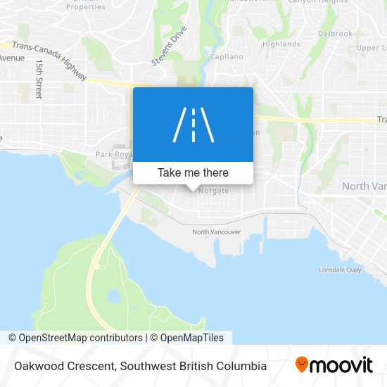 Oakwood Crescent map