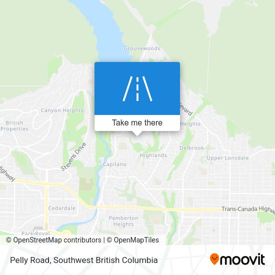 Pelly Road map