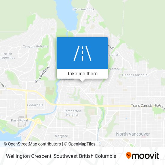 Wellington Crescent map