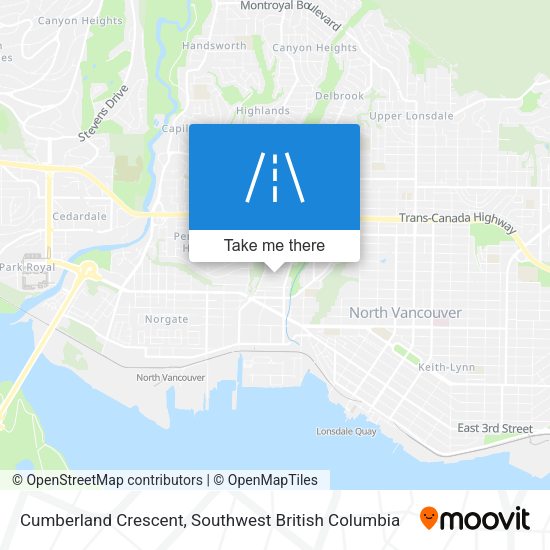 Cumberland Crescent map