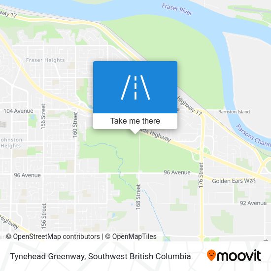 Tynehead Greenway map