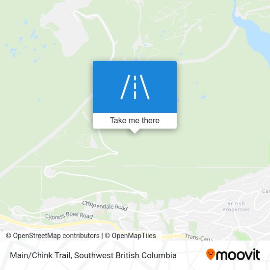 Main/Chink Trail map