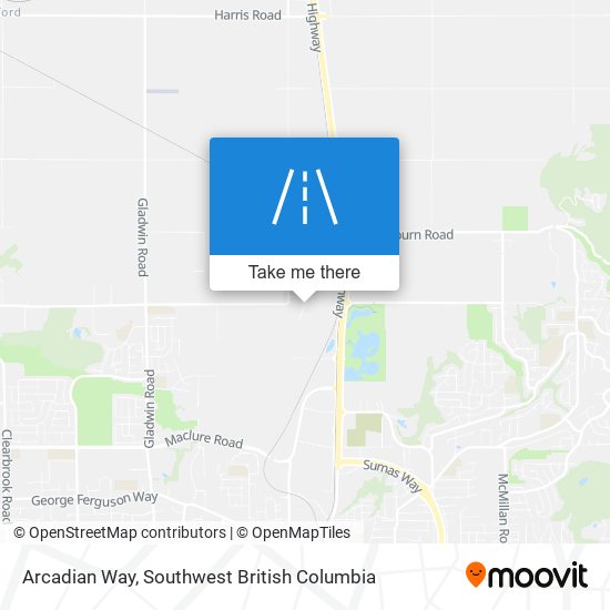 Arcadian Way map
