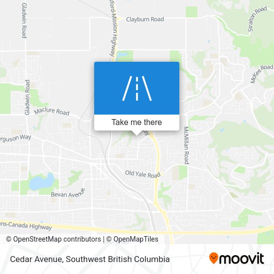 Cedar Avenue map