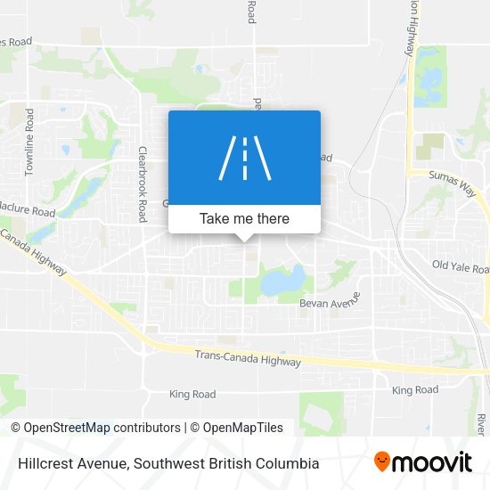 Hillcrest Avenue map