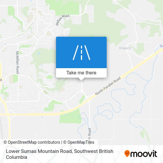 Lower Sumas Mountain Road map