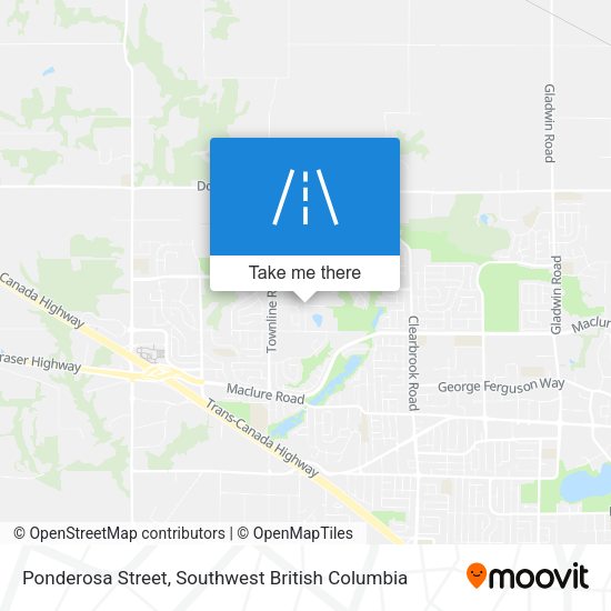 Ponderosa Street map