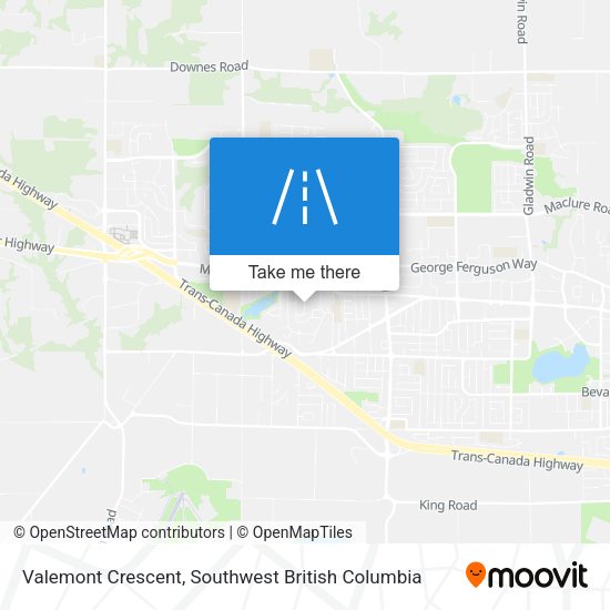 Valemont Crescent map