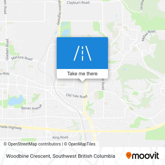 Woodbine Crescent map