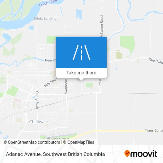 Adanac Avenue map