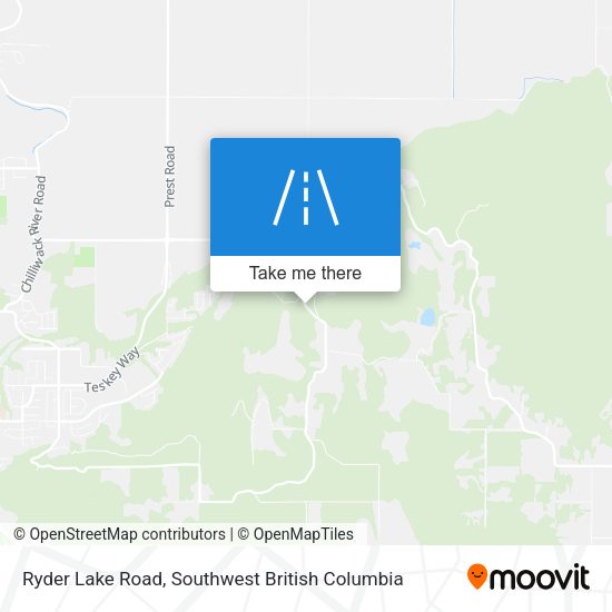 Ryder Lake Road map