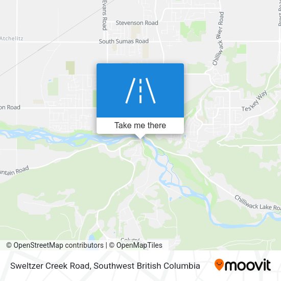 Sweltzer Creek Road map
