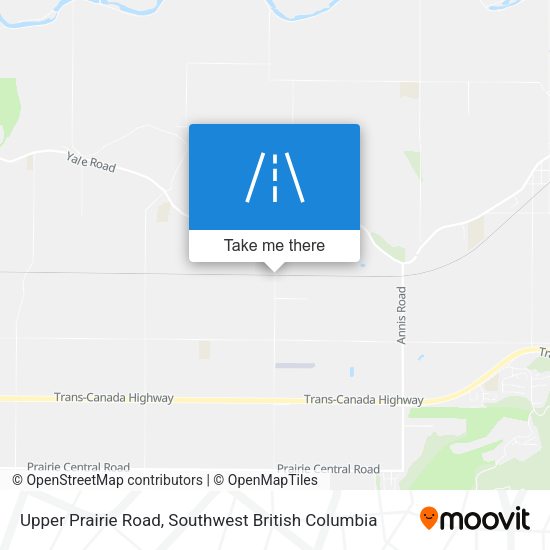 Upper Prairie Road map