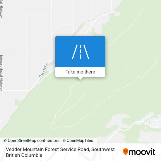 Vedder Mountain Forest Service Road map