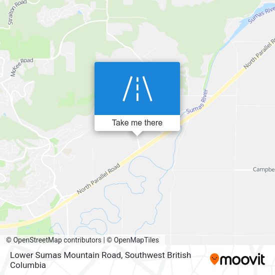 Lower Sumas Mountain Road map