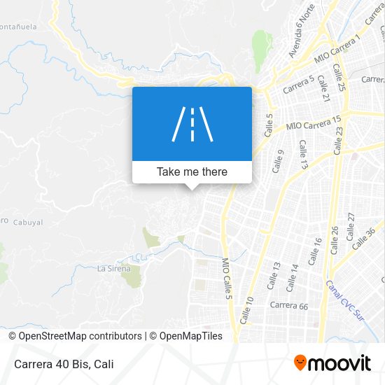 Mapa de Carrera 40 Bis