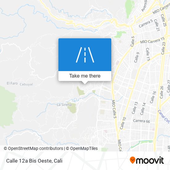 Calle 12a Bis Oeste map