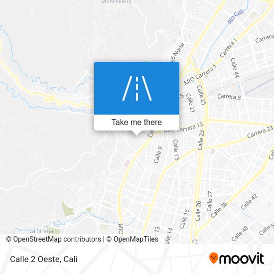 Mapa de Calle 2 Oeste