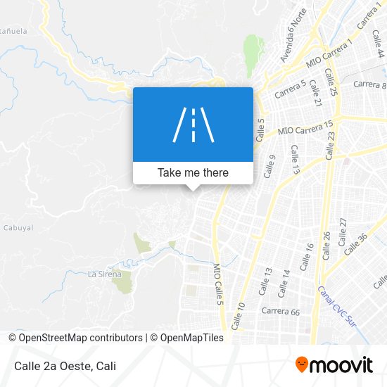 Mapa de Calle 2a Oeste